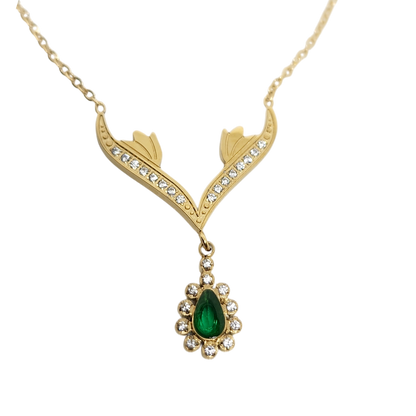 Chaine Emerald Green Briolette