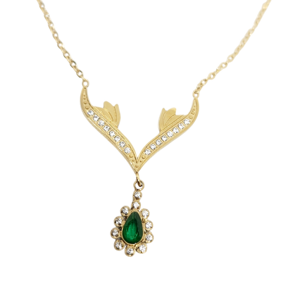 Chaine Emerald Green Briolette