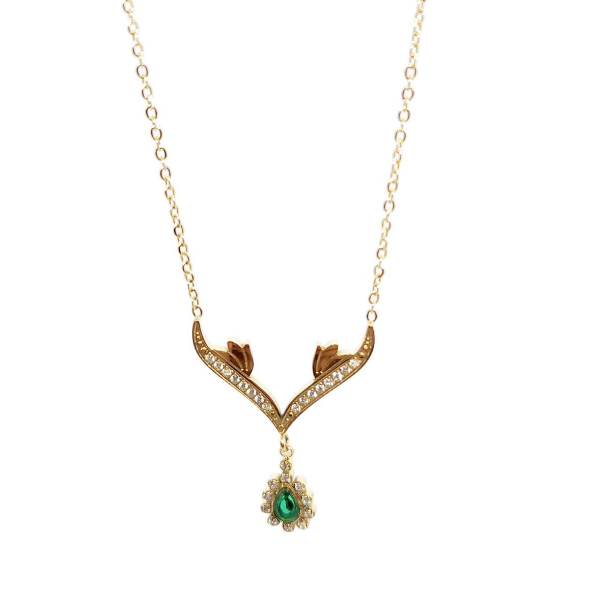 Chaine Emerald Green Briolette