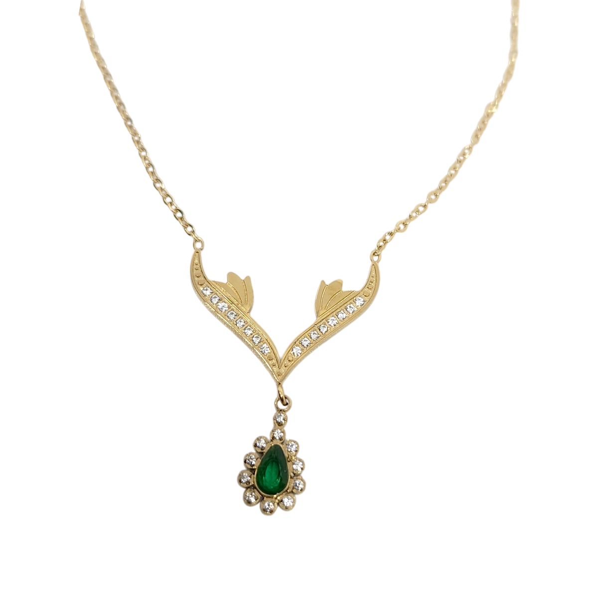 Chaine Emerald Green Briolette