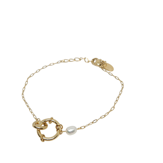 Gourmette Anchored Pearl